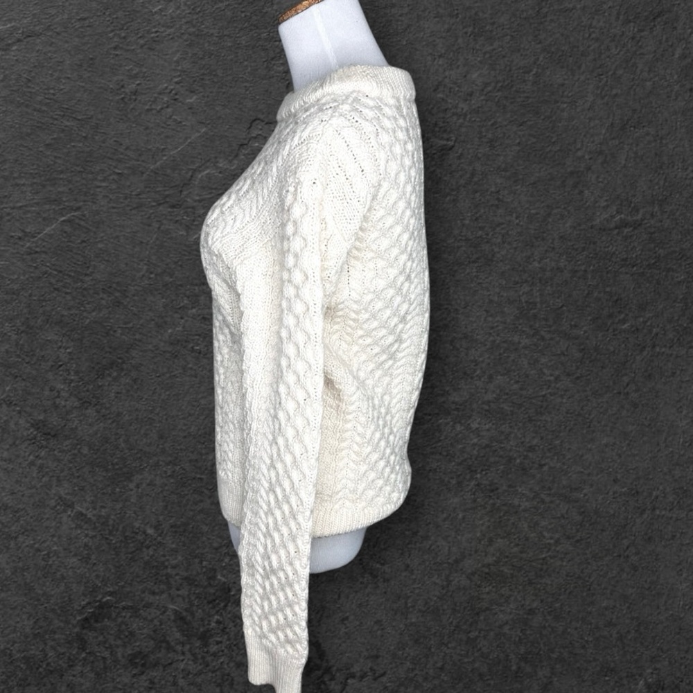 Classic Cream Cable Knit Sweater - Picture 11 of 11